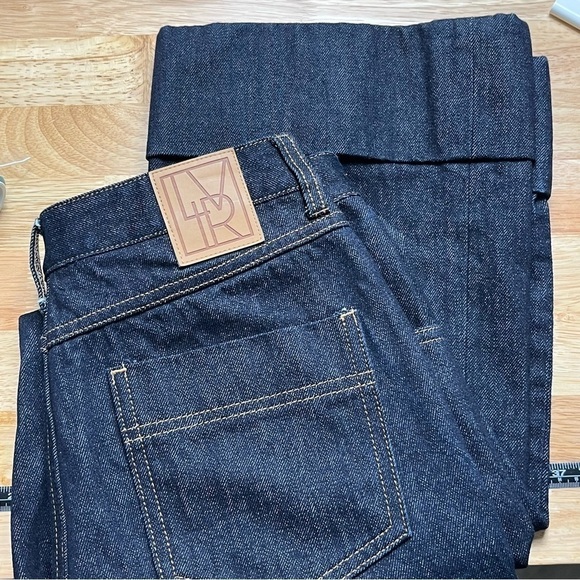 LVIR Size Large Indigo Cuff Dark Wash Wide Leg Jeans - Picture 1 of 8